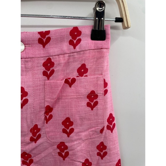 NWT Zara Pajama Pants Girls 9-10 Years Pink/Red Floral Straight Leg Pockets - Picture 3 of 13
